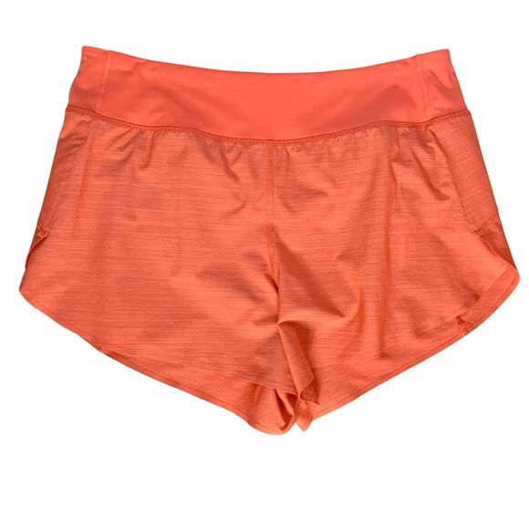 Athleta Women's Run With It Textured 3.5" Short Orange Space Dye Size Large - Picture 3 of 9